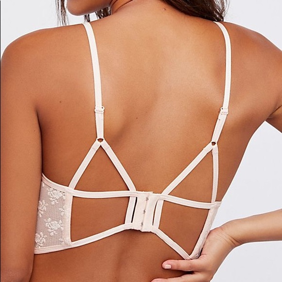 {Free People} lace/mesh nude bralette - Picture 3 of 7
